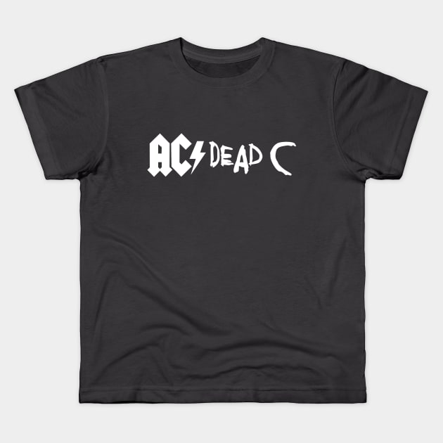 AC / Dead C parody T-Shirt (light ink) Kids T-Shirt by jonsolomon